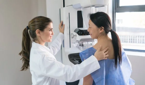 What happens at a mammogram?